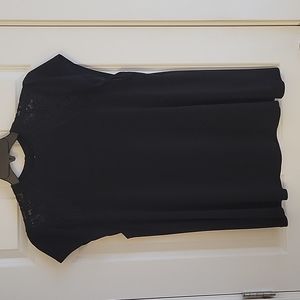 Torrid plus size 1 jet black top with black lace